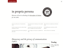 Tablet Screenshot of inpropriapersona.com